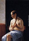 Christoffer Wilhelm Eckersberg Canvas Paintings - Seated Nude Model
